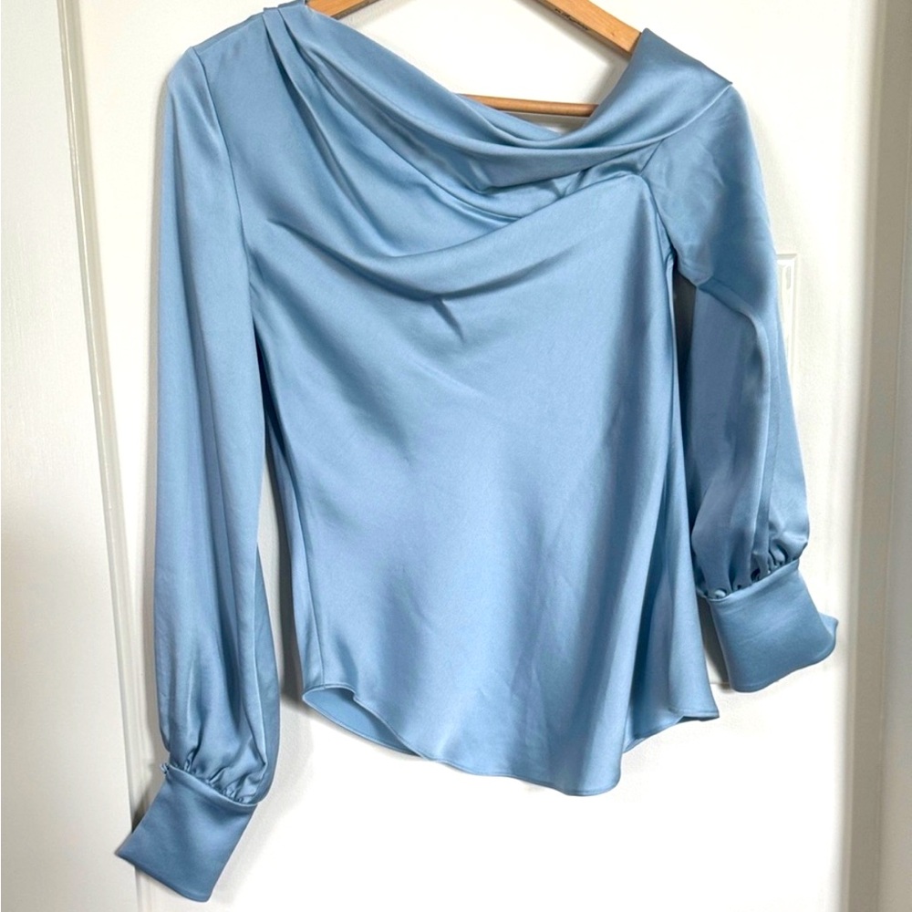 Jonathan Simkhai Alice Top Satin Blue XL